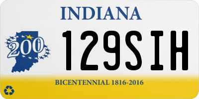 IN license plate 129SIH