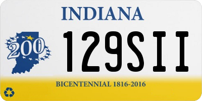 IN license plate 129SII