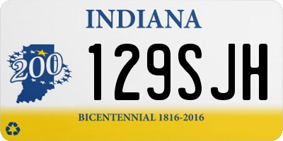 IN license plate 129SJH