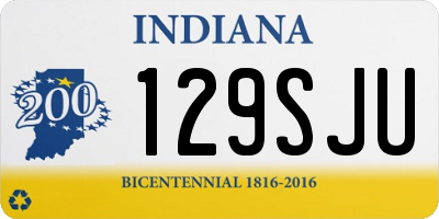 IN license plate 129SJU