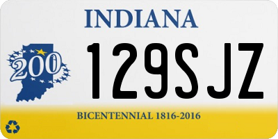 IN license plate 129SJZ