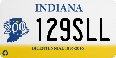 IN license plate 129SLL