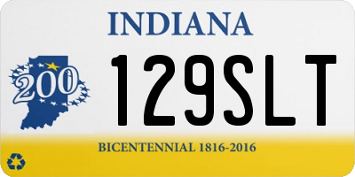IN license plate 129SLT