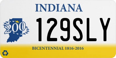 IN license plate 129SLY