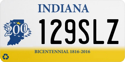 IN license plate 129SLZ