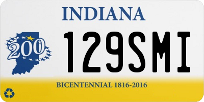 IN license plate 129SMI