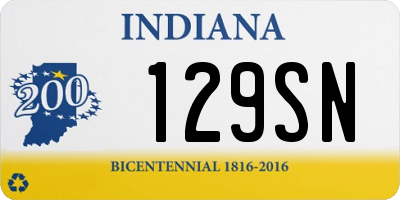 IN license plate 129SN