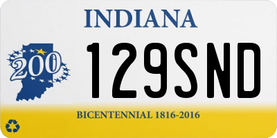 IN license plate 129SND