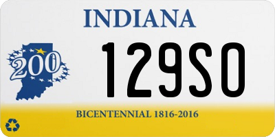 IN license plate 129SO