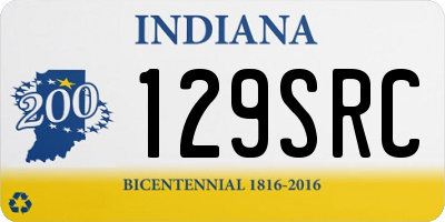 IN license plate 129SRC
