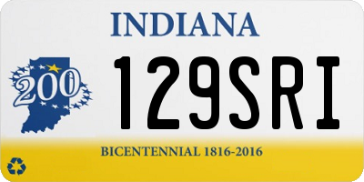 IN license plate 129SRI