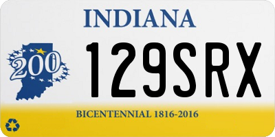 IN license plate 129SRX