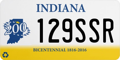 IN license plate 129SSR