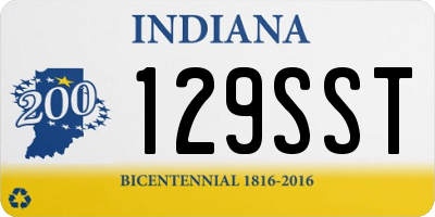 IN license plate 129SST