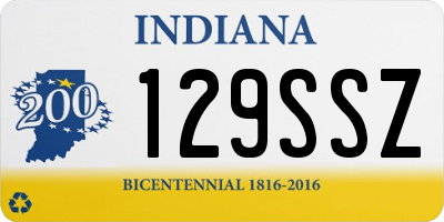 IN license plate 129SSZ