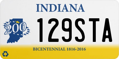 IN license plate 129STA