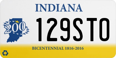 IN license plate 129STO