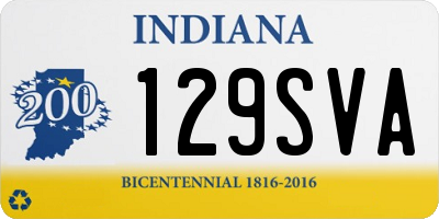 IN license plate 129SVA
