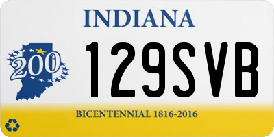 IN license plate 129SVB