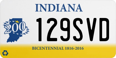 IN license plate 129SVD