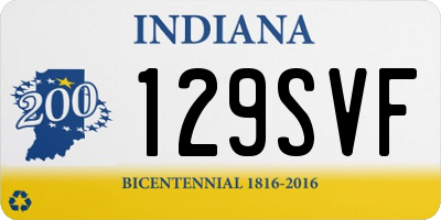 IN license plate 129SVF