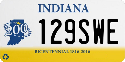 IN license plate 129SWE