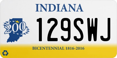 IN license plate 129SWJ