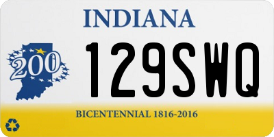 IN license plate 129SWQ