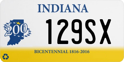 IN license plate 129SX