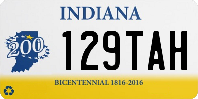 IN license plate 129TAH