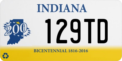 IN license plate 129TD