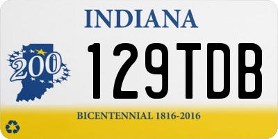 IN license plate 129TDB