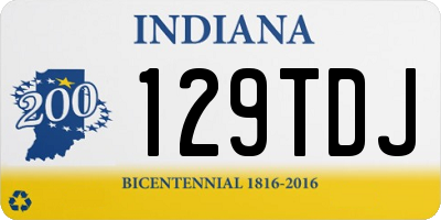 IN license plate 129TDJ