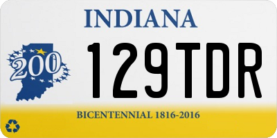 IN license plate 129TDR