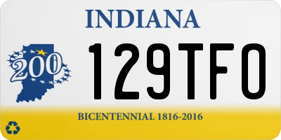 IN license plate 129TFO
