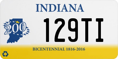 IN license plate 129TI