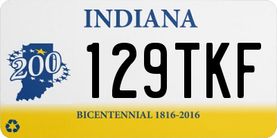 IN license plate 129TKF