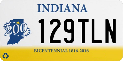 IN license plate 129TLN