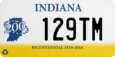 IN license plate 129TM