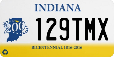 IN license plate 129TMX