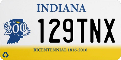 IN license plate 129TNX