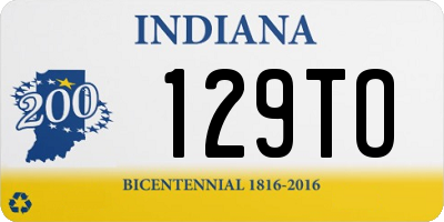 IN license plate 129TO