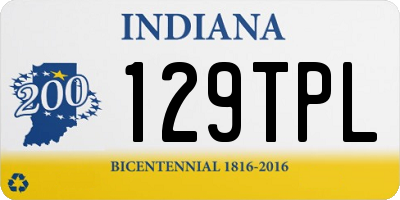 IN license plate 129TPL
