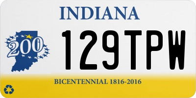 IN license plate 129TPW
