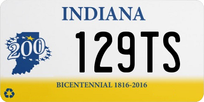 IN license plate 129TS