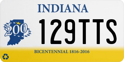 IN license plate 129TTS