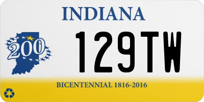 IN license plate 129TW