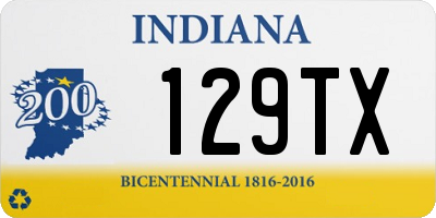 IN license plate 129TX