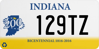 IN license plate 129TZ