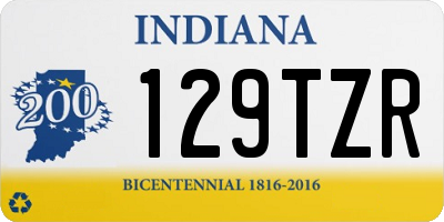 IN license plate 129TZR